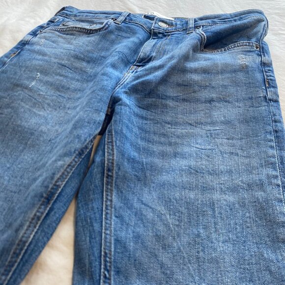 Zara Skinny Mid Rise Jeans Medium Wash Size 6 - Picture 3 of 9